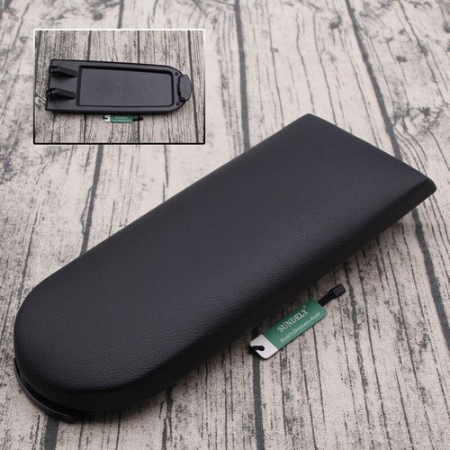 Black leather armrest - leather,